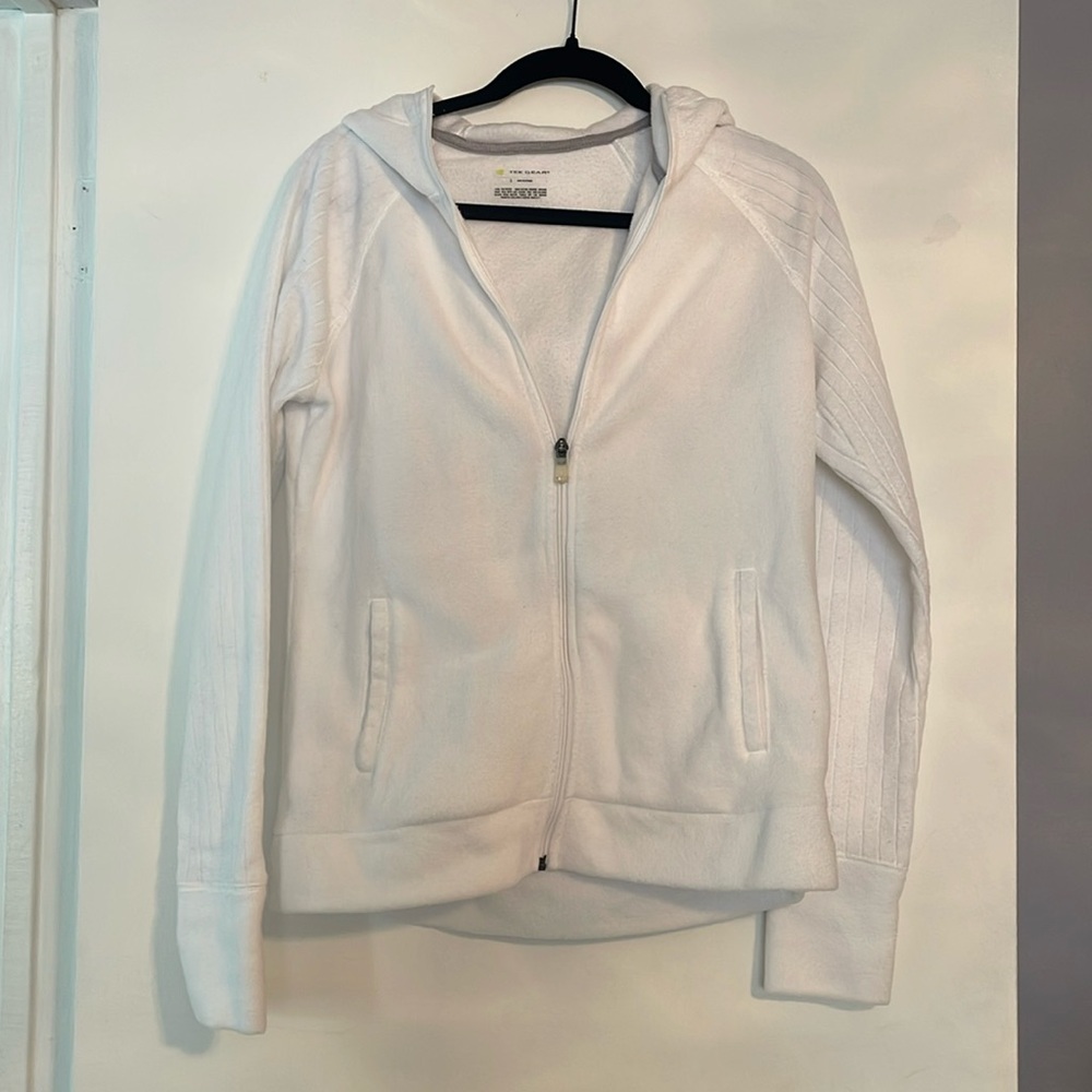 Tek Gear Small White ZipUp Sweatshirt